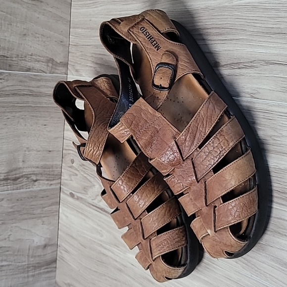 Mephisto Sam Fisherman Sandals Men’s Size 12 / EU 46 Brown Leather Comfort